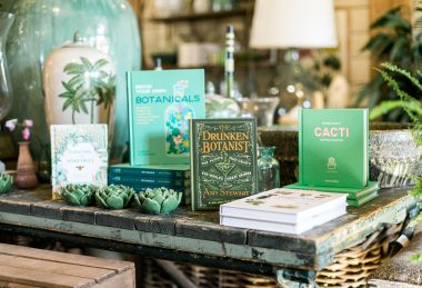 A selection of books about gardening and lifestyle on a table in the Duchy of Cornwall shop.